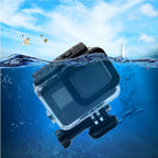 For GoPro HERO6 /5 30m Waterproof Housing Protective Case + Hollow Back Cover with Buckle Basic Mount & Screw, No Need to Disassemble Lens(GP413), Housing Case+ Back cover – Waterproof