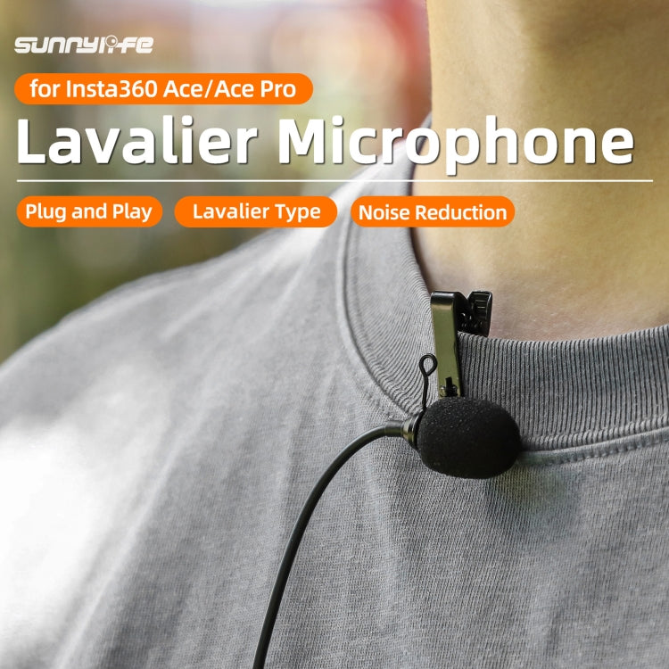 For Insta360 Ace / Ace Pro Lavalier Clip Type-C Recording Microphone, Lavalier Clip Microphone – Durable Build, Easy to Use