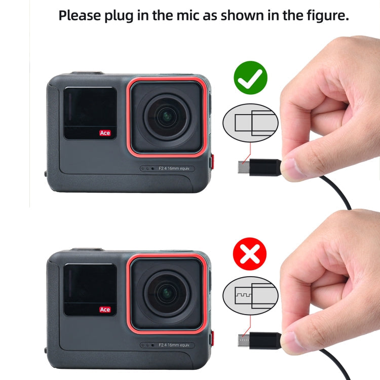 For Insta360 Ace / Ace Pro Lavalier Clip Type-C Recording Microphone, Lavalier Clip Microphone – Durable Build, Easy to Use
