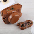 Full Body Camera PU Leather Case Bag with Strap for Fujifilm X100F, For FUJI X100F For FUJI X100F Brown