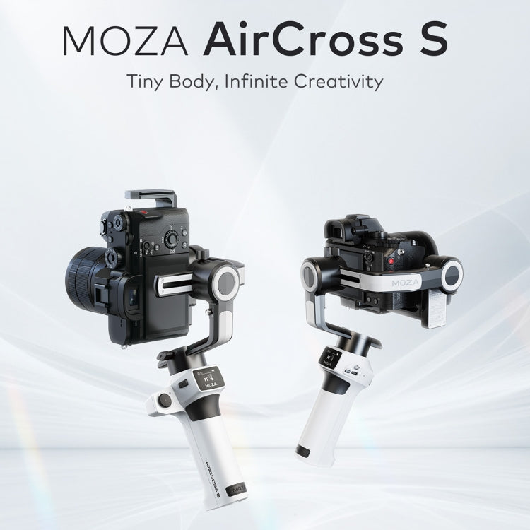 MOZA AirCross S 3 Axis Foldable Handheld Gimbal Stabilizer for DSLR Cameras and Smart Phone, AirCross S