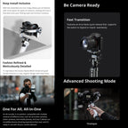 MOZA AirCross S 3 Axis Foldable Handheld Gimbal Stabilizer for DSLR Cameras and Smart Phone, AirCross S