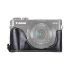1/4 inch Thread PU Leather Camera Half Case Base for Canon G7 X Mark II, For Canon G7X2