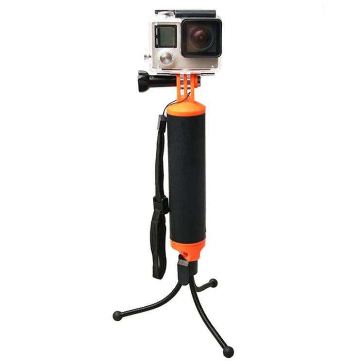 Floating Handle Grip with Tripod Holder & Adjustable Anti-lost Strap for GoPro, Insta360, DJI and Other Action Cameras, Tripod Holde – Waterproof
