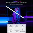 LUXCeO Mood1 Pro 90cm RGB Colorful Atmosphere Rhythm LED Stick Handheld Video Photo Fill Light, No Tripod, 90cm – Durable Build, Easy to Use