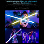 LUXCeO Mood1 Pro 90cm RGB Colorful Atmosphere Rhythm LED Stick Handheld Video Photo Fill Light, No Tripod, 90cm – Durable Build, Easy to Use