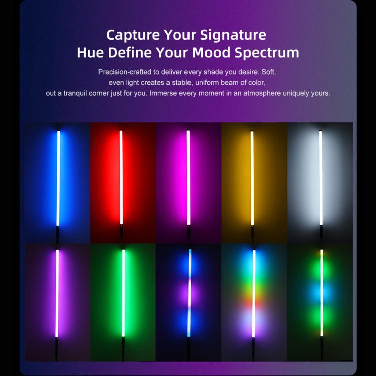 LUXCeO Mood1 Pro 90cm RGB Colorful Atmosphere Rhythm LED Stick Handheld Video Photo Fill Light, No Tripod, 90cm – Durable Build, Easy to Use