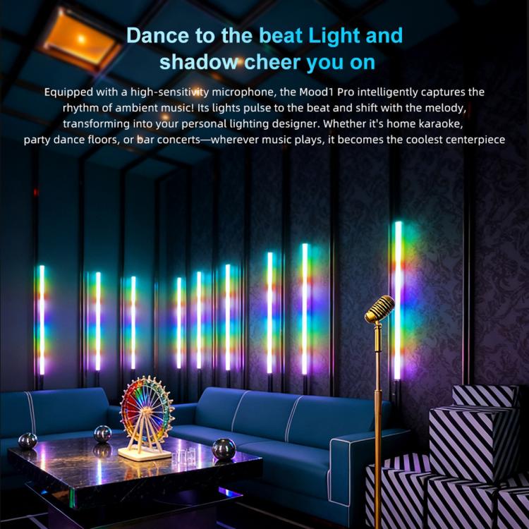 LUXCeO Mood1 Pro 90cm RGB Colorful Atmosphere Rhythm LED Stick Handheld Video Photo Fill Light, No Tripod, 90cm – Durable Build, Easy to Use