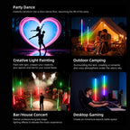 LUXCeO Mood1 Pro 90cm RGB Colorful Atmosphere Rhythm LED Stick Handheld Video Photo Fill Light, No Tripod, 90cm – Durable Build, Easy to Use