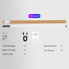 LUXCeO Mood1 Pro 90cm RGB Colorful Atmosphere Rhythm LED Stick Handheld Video Photo Fill Light, No Tripod, 90cm – Durable Build, Easy to Use