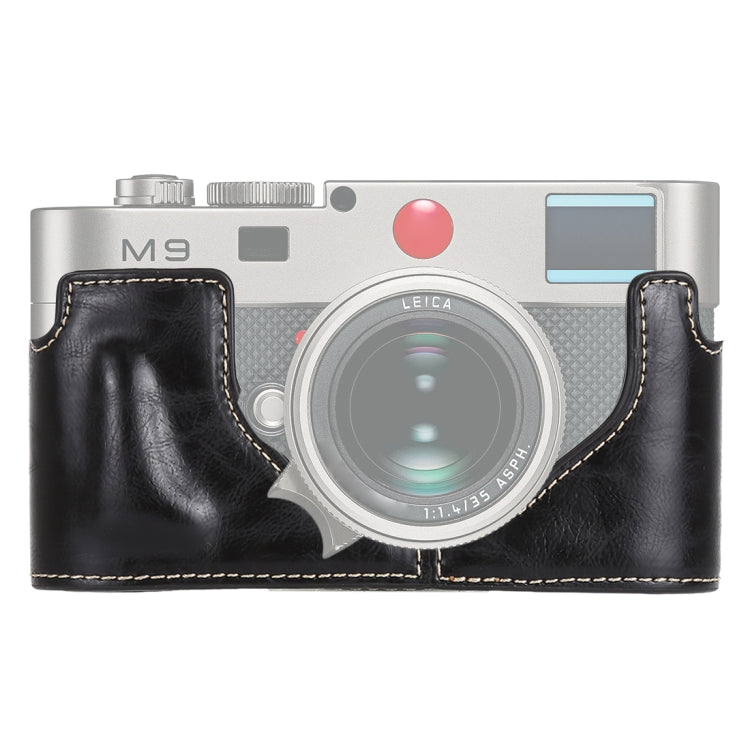 1/4 inch Thread PU Leather Camera Half Case Base for Leica M9 – Leather, For Leica M9 For Leica M9 Black