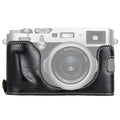1/4 inch Thread PU Leather Camera Half Case Base for FUJIFILM X100F, For FUJIFILM X100F For FUJIFILM X100F Black