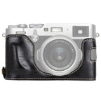 1/4 inch Thread PU Leather Camera Half Case Base for FUJIFILM X100F, For FUJIFILM X100F For FUJIFILM X100F Black