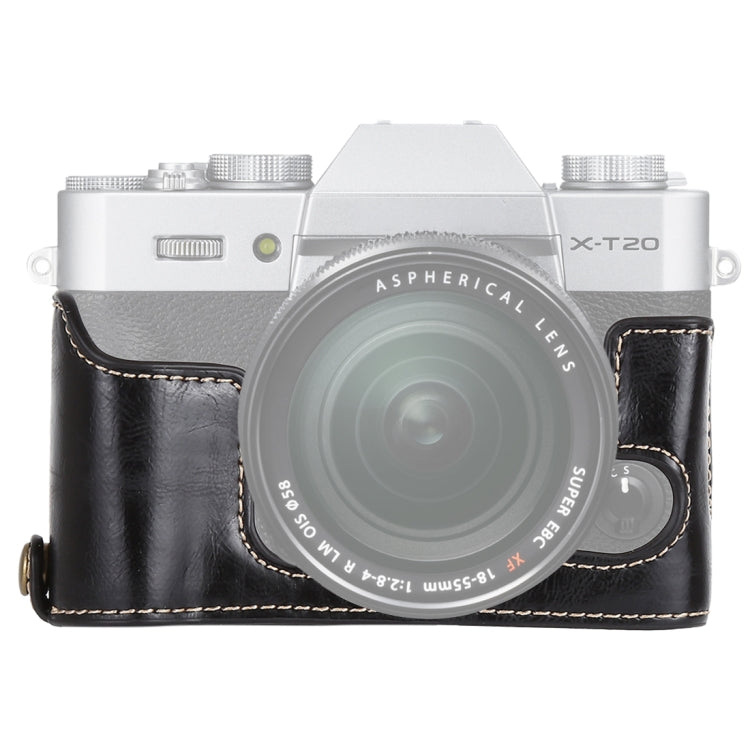 1/4 inch Thread PU Leather Camera Half Case Base for FUJIFILM X-T10 / X-T20, For FUJIFILM XT10, For FUJIFILM XT10 For FUJIFILM XT10 Black