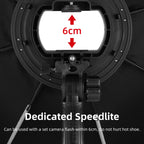 TRIOPO KS90 90cm Dome Speedlite Flash Octagon Parabolic Softbox Diffuser with Bracket Mount Handle for Speedlite, KS90