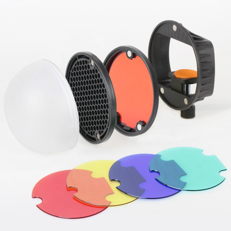 TRIOPO TR-08 Flash Speedlite Honeycomb Magnet Fixing Softbox Kits with 4 x Magnetic Color Filters, TR-08