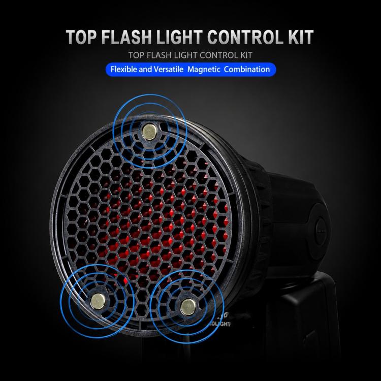 TRIOPO TR-08 Flash Speedlite Honeycomb Magnet Fixing Softbox Kits with 4 x Magnetic Color Filters, TR-08 – Magnetic