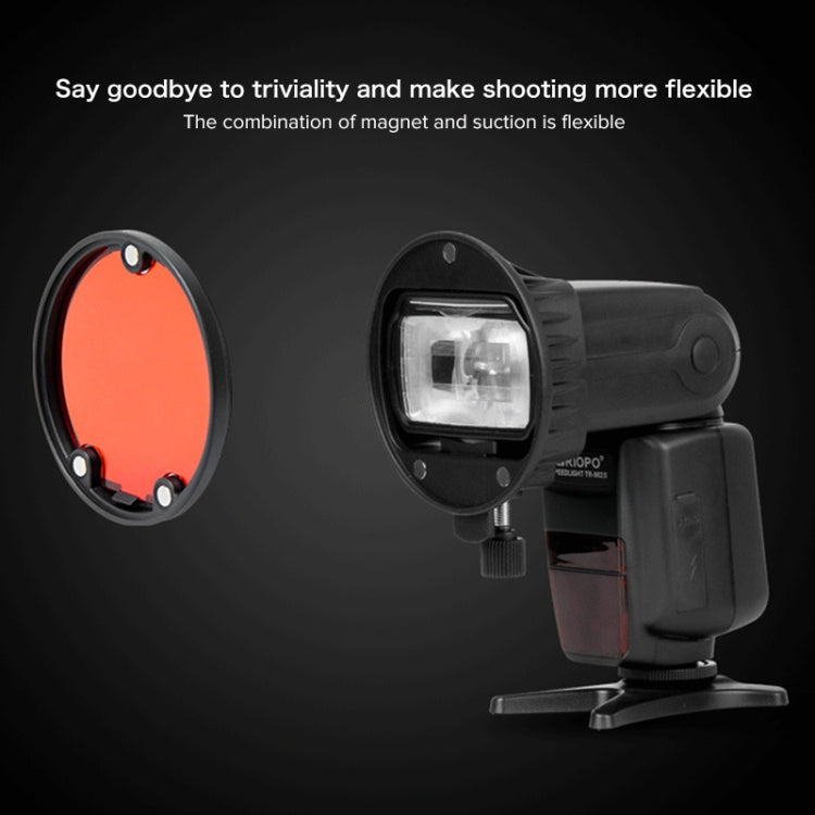 TRIOPO TR-08 Flash Speedlite Honeycomb Magnet Fixing Softbox Kits with 4 x Magnetic Color Filters, TR-08