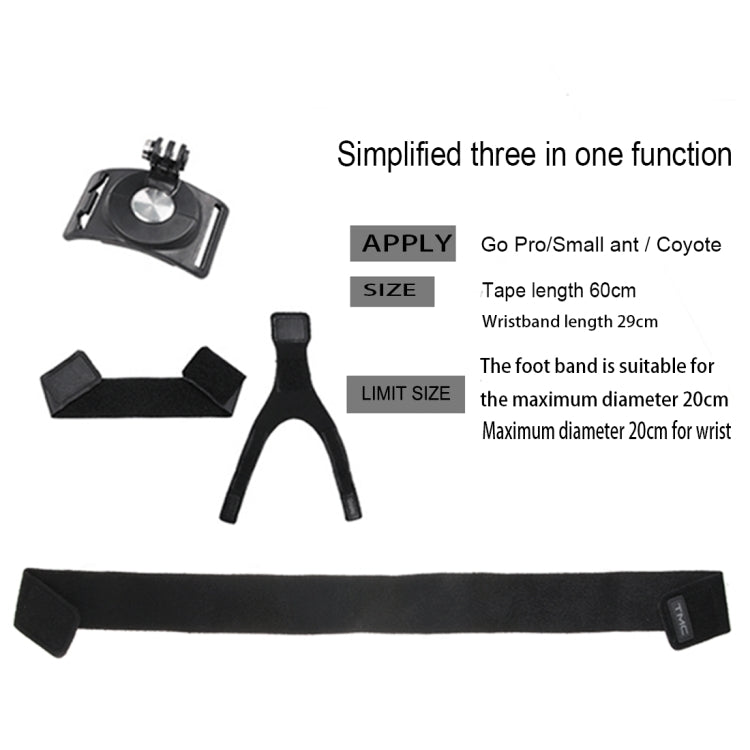 GP278 3 in 1 Hand Wrist Arm Leg Straps 360-degree Rotation Mount for GoPro, Insta360, DJI and Other Action Cameras, GP278 – Durable Build, Easy to Use