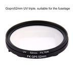 52mm 3 in 1 Round Circle UV Lens Filter with Cap for GoPro HERO7 Black/6 /5, 52mm UV Lens – Aluminum Alloy