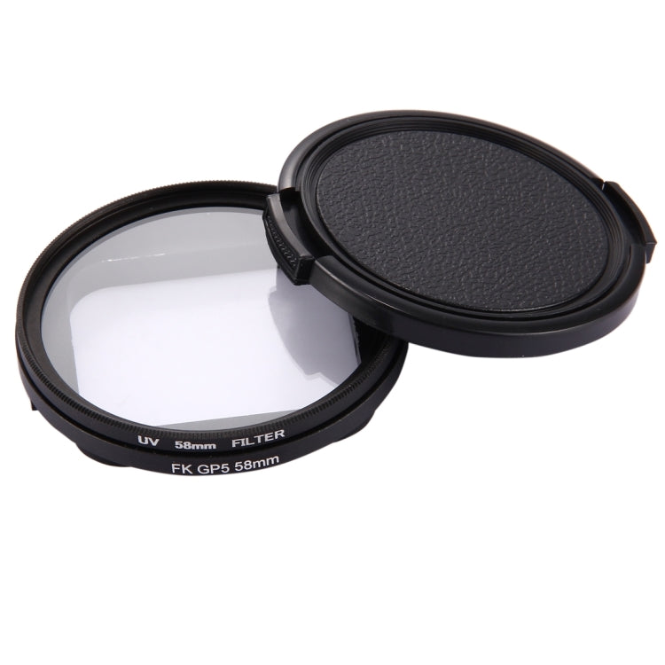 58mm 3 in 1 Round Circle UV Lens Filter with Cap for GoPro HERO7 Black/6 /5, 58mm UV Lens – Aluminum Alloy