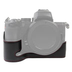 1/4 inch Thread PU Leather Camera Half Case Base for Nikon Z50, For Nikon Z50 For Nikon Z50 Black