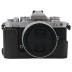 1/4 inch Thread PU Leather Camera Half Case Base for Nikon Z fc, For Nikon Z fc