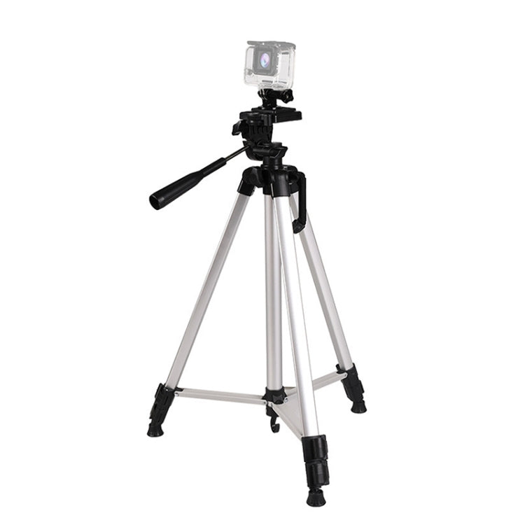 Live Broadcast Tripod 3-Section Folding Legs Aluminum Alloy Tripod Mount with U-Shape Three-Dimensional Tripod Head & Phone Clamp for DSLR & Digital Camera, Adjustable Height: 47.5-133cm, 330A 330A