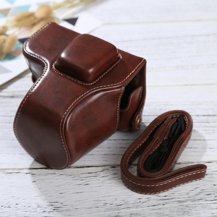 Full Body Camera PU Leather Case Bag with Strap for Olympus EPL7 / EPL8, For Olympus EPL8 For Olympus EPL8 Coffee