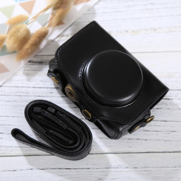 Full Body Camera PU Leather Case Bag with Strap for Canon PowerShot SX730 HS / SX720 HS, For SX730 HS For SX730 HS Black