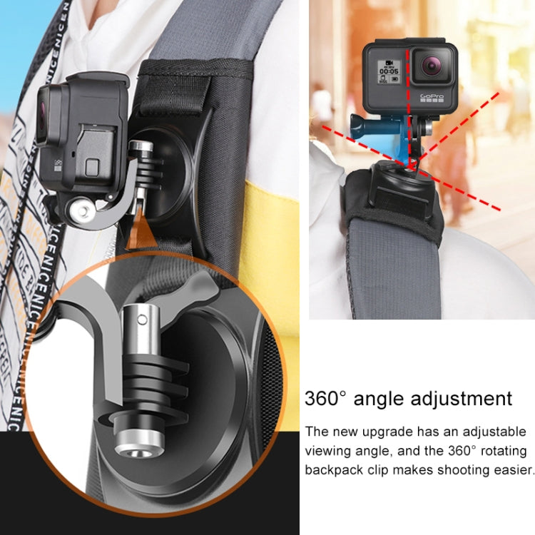 Hook and Loop Fastener Backpack Rec-Mounts Clip Clamp Mount with Screw for GoPro, Insta360, DJI and Other Action Cameras – Durable Build, Easy to Use