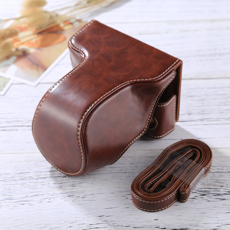 Full Body Camera PU Leather Case Bag with Strap for FUJIFILM X-A3 / X-A2/ X-M1 / X-A10 (16-50mm / 18-55mm / XF 35mm Lens), For FUJI X-A3 For FUJI X-A3 Coffee