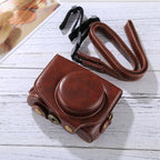 Full Body Camera PU Leather Camera Case Bag with Strap for Canon PowerShot G7 X Mark II, For Canon PowerShot G7 X Mark II, For G7X Mark II, For G7X II