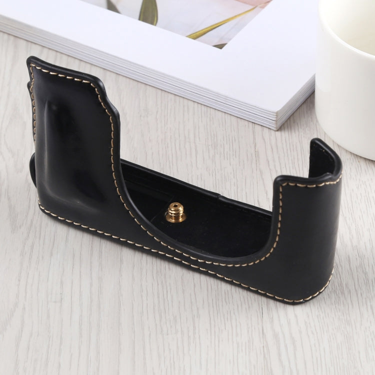1/4 inch Thread PU Leather Camera Half Case Base for Leica DLUX TYP 109 – Leather, For Leica D109, For Leica D901