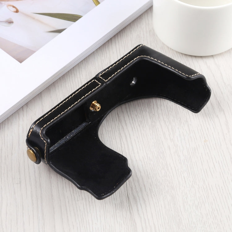 1/4 inch Thread PU Leather Camera Half Case Base for Leica DLUX TYP 109 – Leather, For Leica D109, For Leica D901
