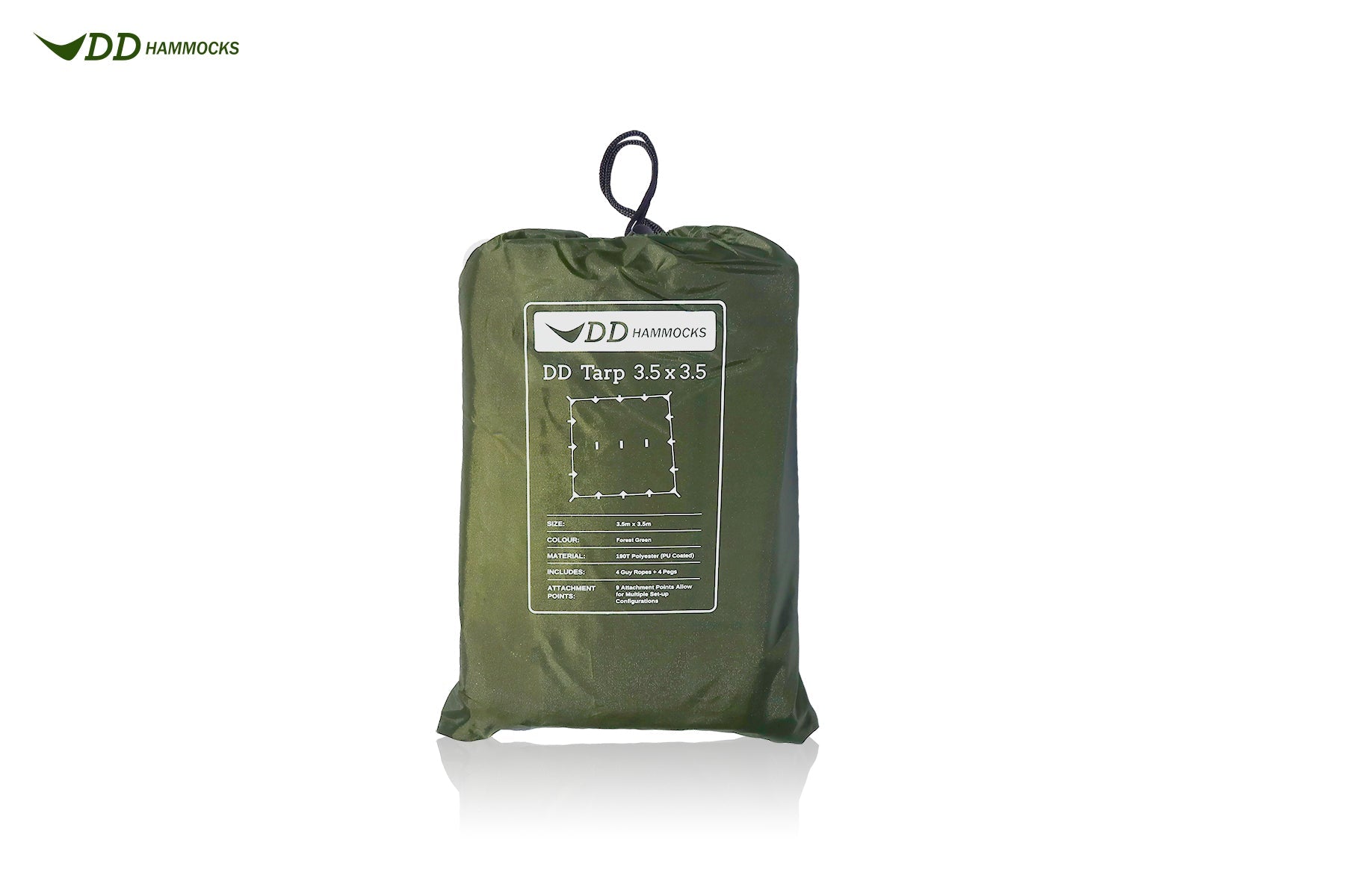 DD 3.5 x 3.5 Olive or Forest Green Tarp
