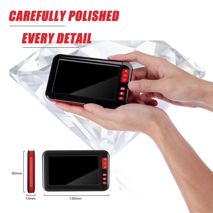 P20 4.3 Inch Screen Display HD1080P Inspection Endoscope with 8 LEDs, Length: 2m, Lens Diameter: 8mm, Hard Line, Length: 2m, Hard Line
