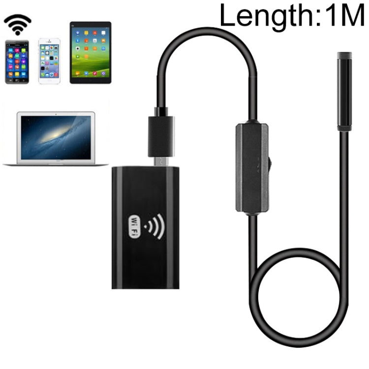 F99 HD Mobile Phone Endoscope, 8mm Waterproof Pipe Endoscope, Wifi Version, Flexible Cord, Length: 1m, Length: 1m Length: 1m