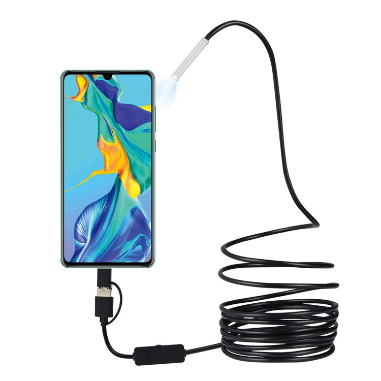 inskam107 3.9mm 3 In 1 HD Waterproof Industry Digital Endoscope Inspection Camera, Length: 5m Flexible Cable, 5m Flexible Cable 5m Flexible Cable