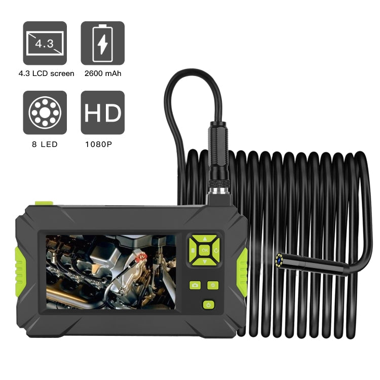 P30 5.5mm IP67 Waterproof 4.3 inch HD Portable Endoscope Hard Cable Industrial Endoscope, Cable Length: 5m, 5m, 5m (Blue) – Waterproof