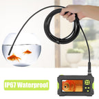 P30 5.5mm IP67 Waterproof 4.3 inch HD Portable Endoscope Hard Cable Industrial Endoscope, Cable Length: 10m, 10m, 10m (Blue)