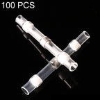100 PCS AWG26-24 0.25-0.34mm Seal Heat Shrink Butt Wire Connectors White Terminals Solder Sleeve, 0.25-0.34mm White 0.25-0.34mm White