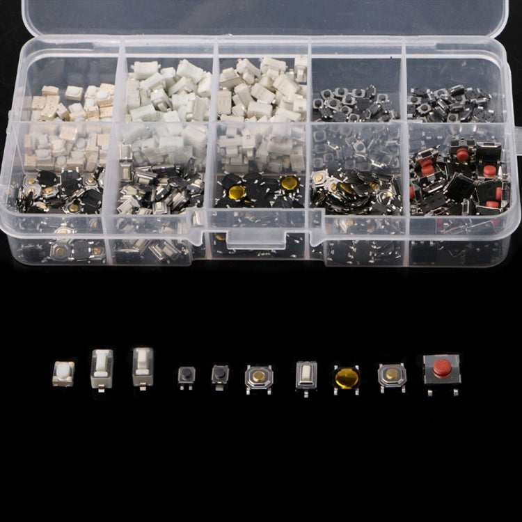 200 PCS Car Remote Control Button Awitch Button Package Patch Tact Switch Button Package, 200pcs