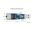 Waveshare USB 3.2 Gen1 to Gigabit Ethernet Converter Module, Driver-Free – Durable Build, Easy to Use