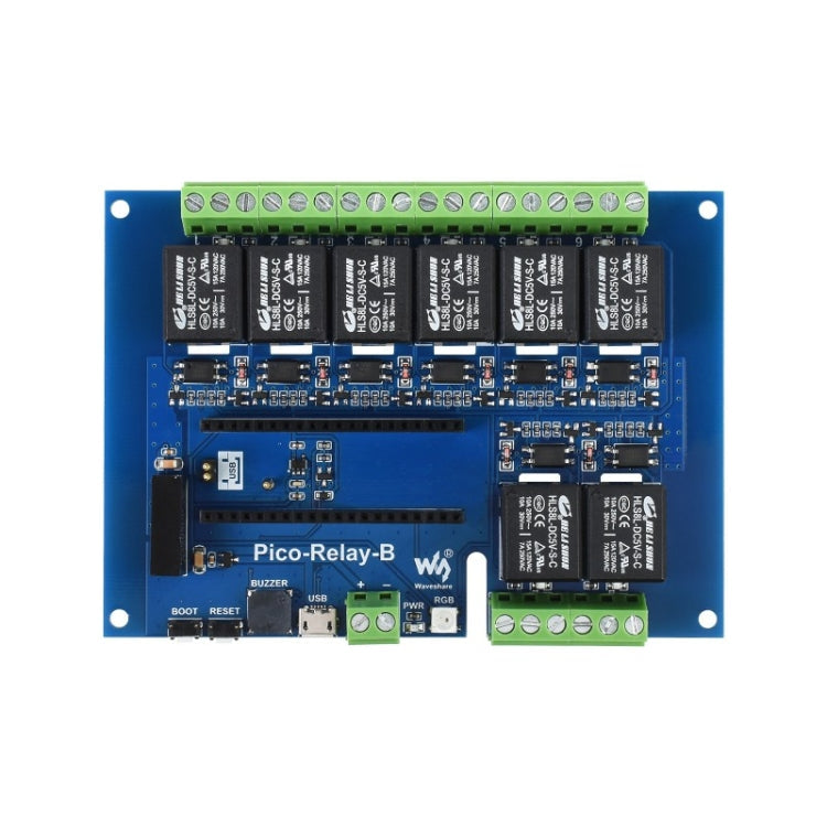 Waveshare Multi Protection 8-Channel Industrial Relay Module for Raspberry Pi Pico, 20218 – Durable Build, Easy to Use