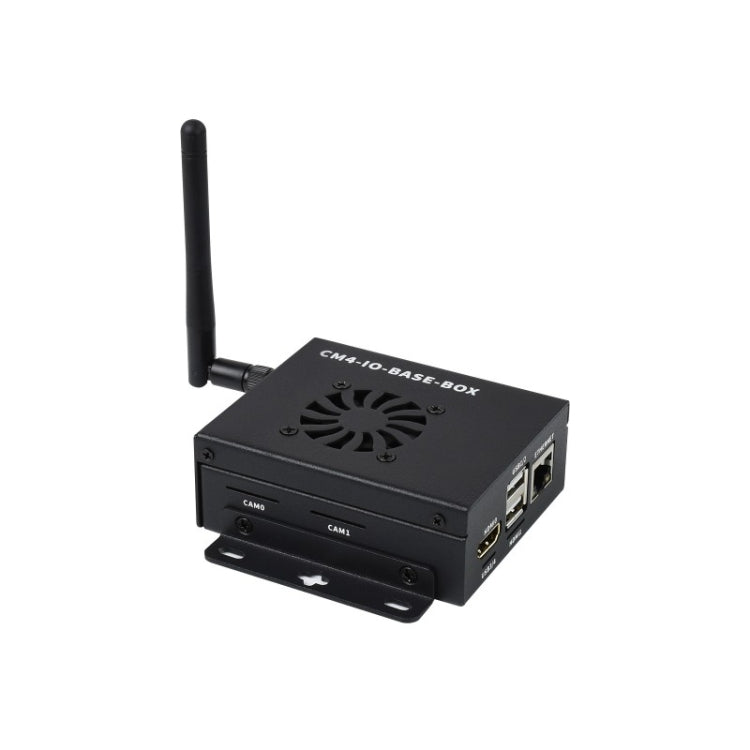 Waveshare Mini IO Board Full Ver Mini-Computer Base Box with Metal Case & Cooling Fan for Raspberry Pi CM4, Mini IO Board Full Ver – Card Slot, TPU, 4K