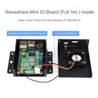 Waveshare Mini IO Board Full Ver Mini-Computer Base Box with Metal Case & Cooling Fan for Raspberry Pi CM4, Mini IO Board Full Ver – Card Slot, TPU, 4K