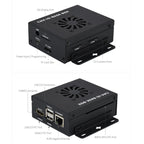 Waveshare Mini IO Board Full Ver Mini-Computer Base Box with Metal Case & Cooling Fan for Raspberry Pi CM4, Mini IO Board Full Ver – Card Slot, TPU, 4K