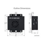 Waveshare Mini IO Board Full Ver Mini-Computer Base Box with Metal Case & Cooling Fan for Raspberry Pi CM4, Mini IO Board Full Ver – Card Slot, TPU, 4K