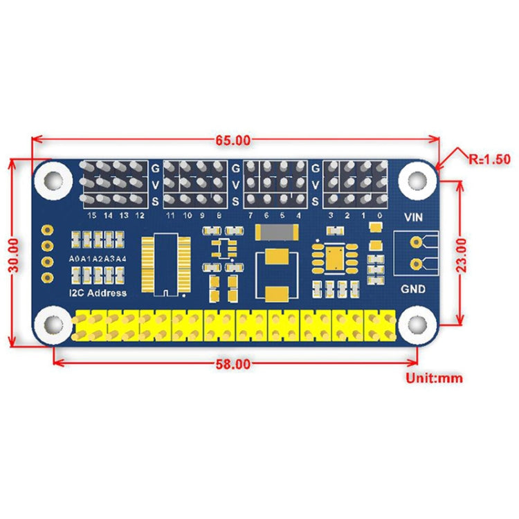 Waveshare 16-Channel 12-bit I2C Servo Driver HAT for Raspberry Pi, 15275 – Bluetooth, TPU